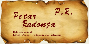 Petar Radonja vizit kartica